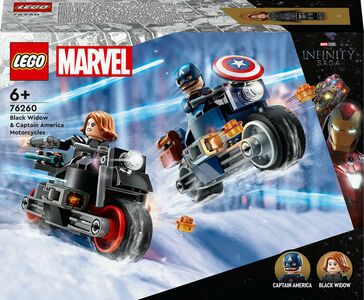 LEGO Super Heroes 76260 Black Widow Ja Captain America Moottoripyörineen