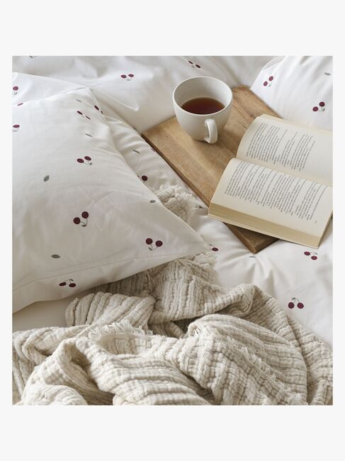 Borganäs Pussilakanasetti Kirsikka 150x210, Hiekanruskea