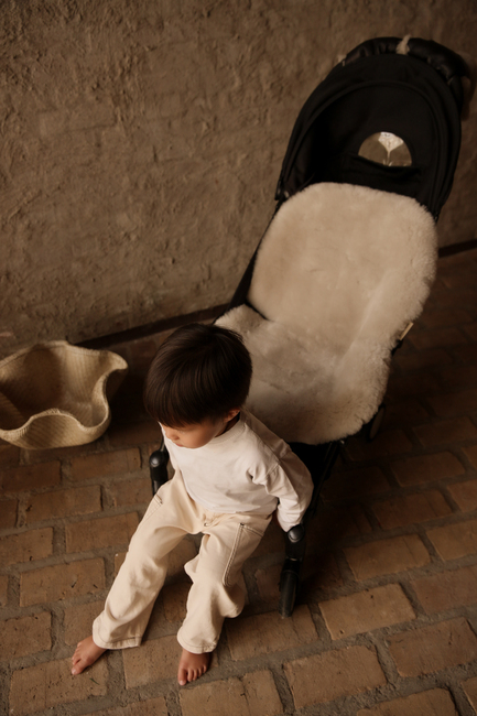 BINIBAMBA Sheepskin Istuinpehmuste Fixed Harness, Moon