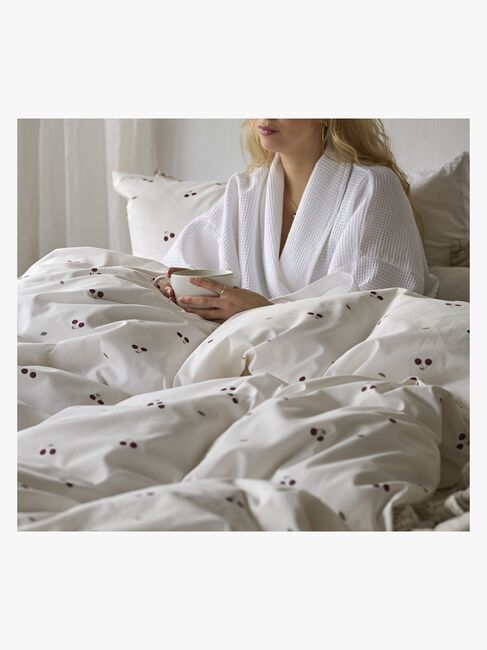 Borganäs Pussilakanasetti Kirsikka 150x210, Hiekanruskea