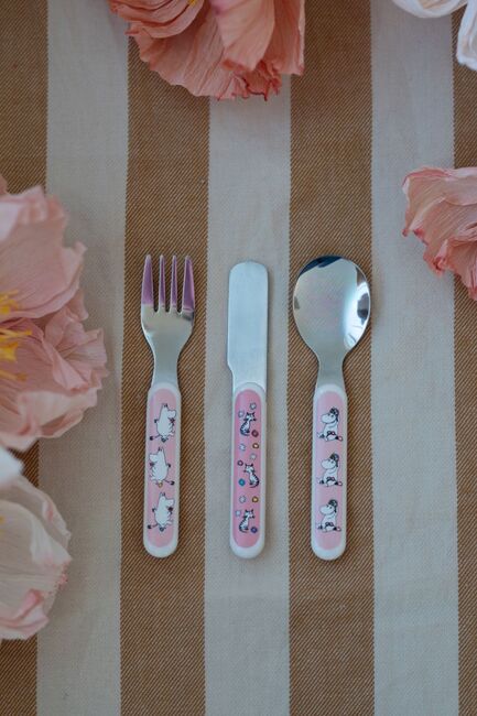 Muumi Niitty Lastenaterimet, Vaaleanpunainen