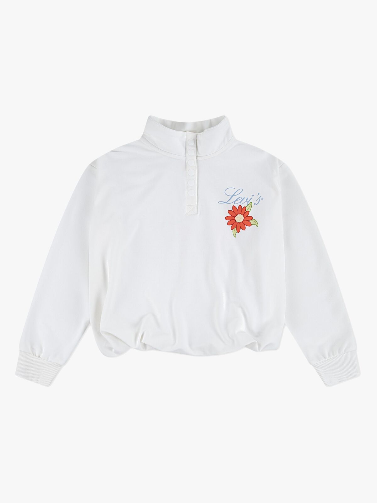 Levi's LVG Bubble Hem LS Knit Paita, Bright White