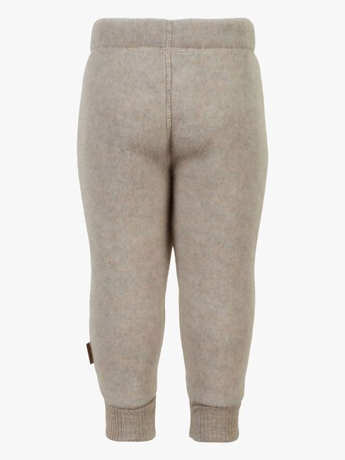 Mikk-Line Vauvan Fleecehousut Merinovilla, Melange Offwhite