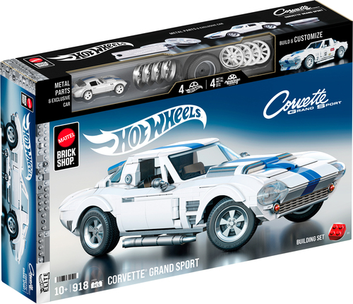 Mattel Brick Shop Hot Wheels Elite Series Brick Shop Hot Wheels Työmaasetti Corvette Grand Sport 918 Osaa