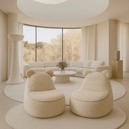 Meowbaby Slimcord Säkkituoli Teddy, Beige