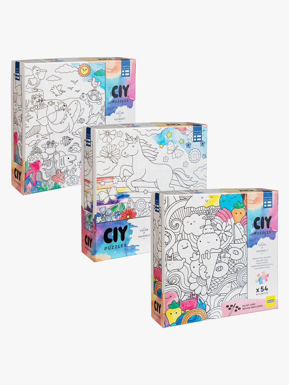 Peliko CIY Palapeli + Vesivärit 54 Lajiteltu