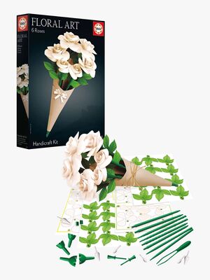 Educa Askartelusetti Ruusut, Valkoinen