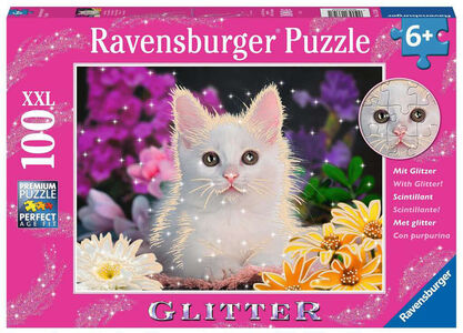 Ravensburger Palapeli White Kitten Glitter 100
