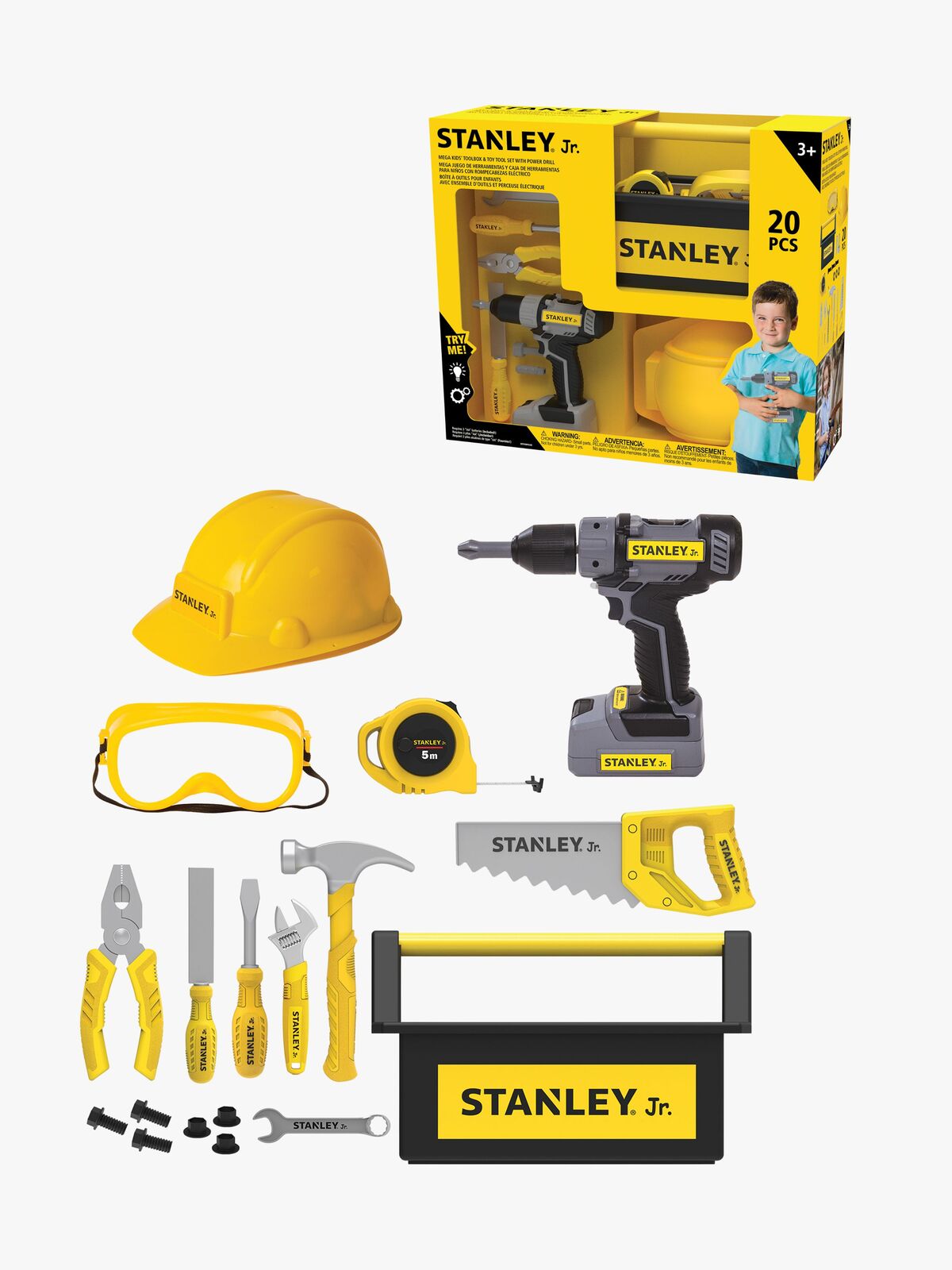 Stanley Jr. Mega Työkalulaatikko + Porakone