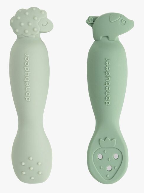 Done By Deer Tiny Farm Lusikat 2-pack, Green