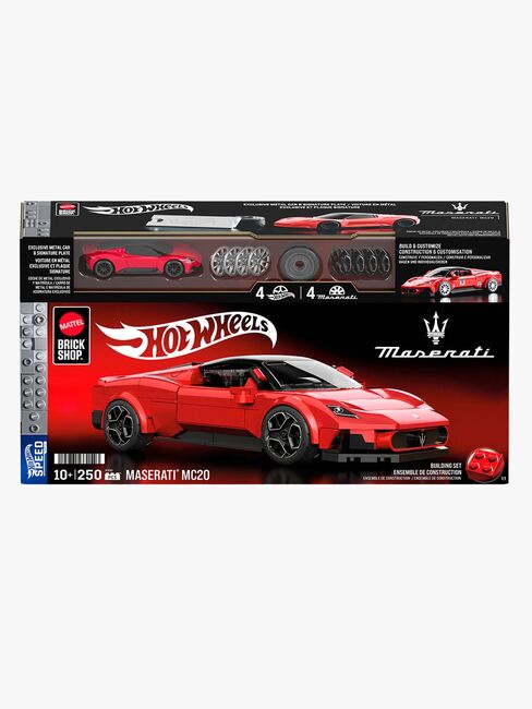 Mattel Brick Shop Hot Wheels Speed Series Rakennussarja Maserati MC20 250 Osaa