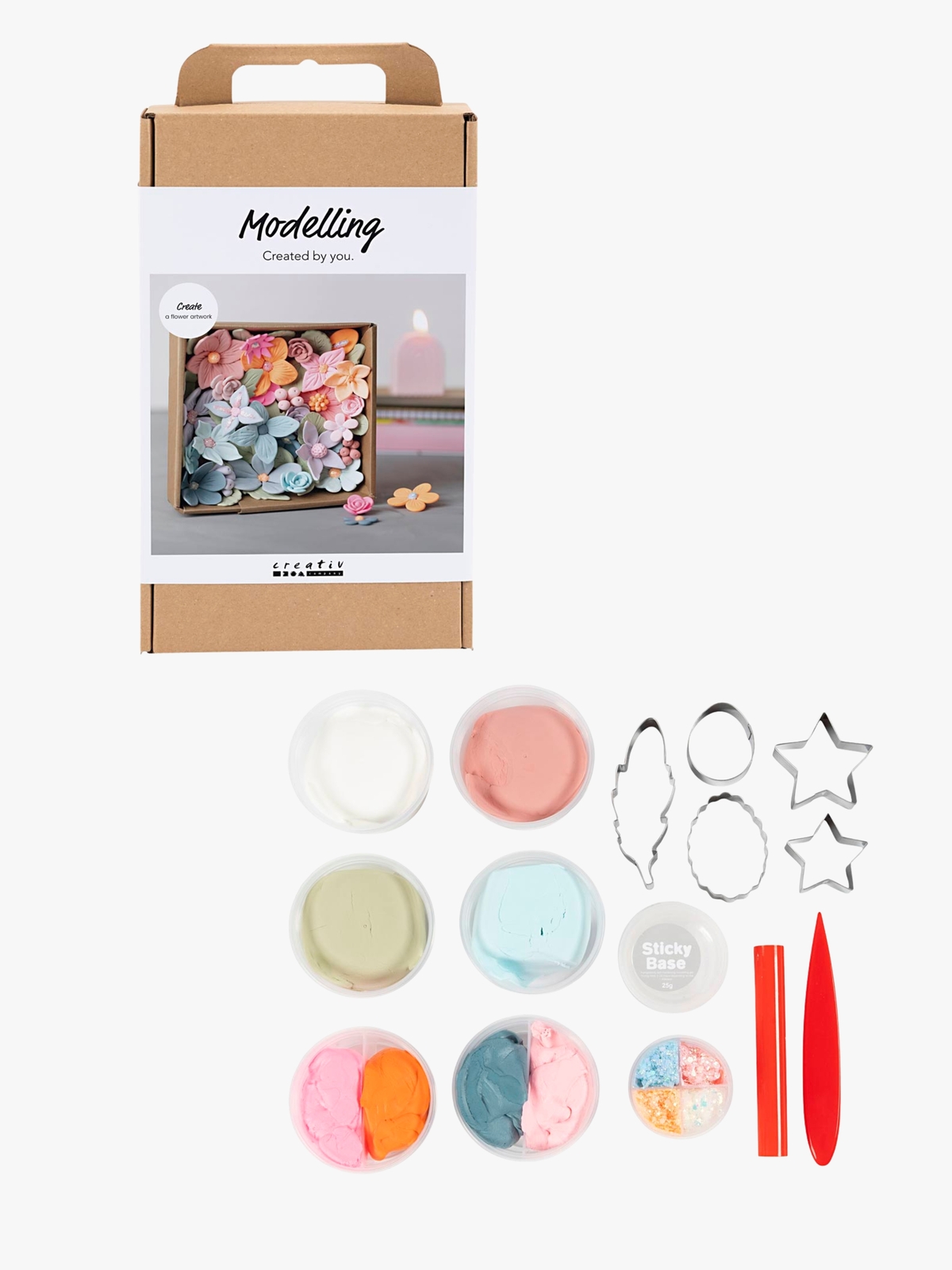 Creativ Company Askartelusetti DIY Muovailuvaha Kukat