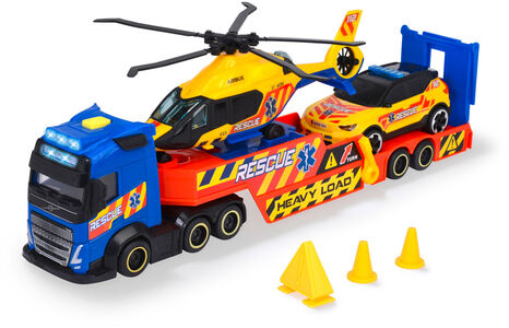 Dickie Toys Pelastuskuljetus + Auto + Helikopteri