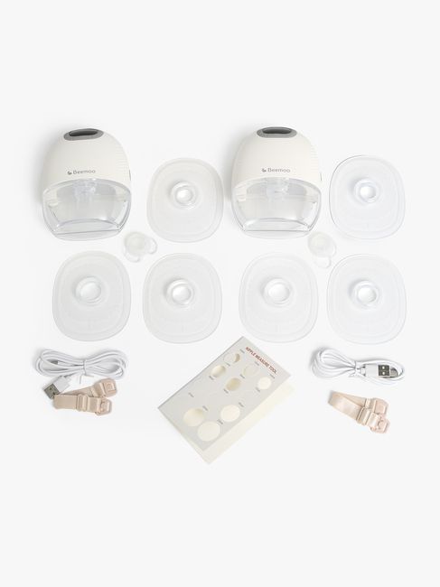 Beemoo CARE Wearable Slim Sähkökäyttöinen Rintapumppu Double, White