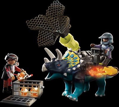Playmobil 70627 Dino Rise Triceratops: Taistelu Arvokkaista Kivistä