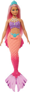 Barbie Dreamtopia Nukke Merenneito Pinkit Hiukset
