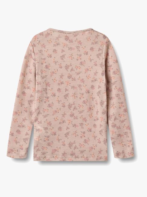 Wheat Alfie Pitkähihainen Paita Merinovilla, Lilac Flowers