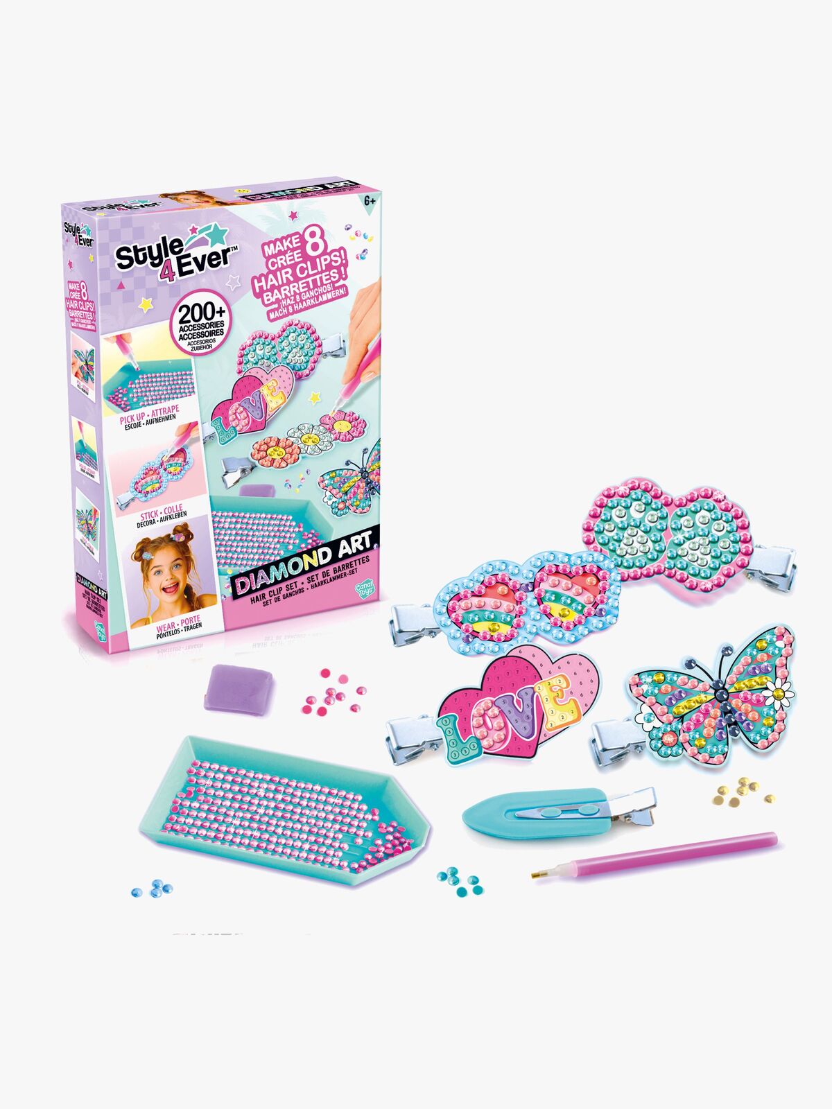 Style 4 Ever Askartelusetti Hiussoljet Timanttitaide