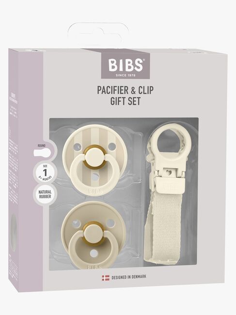 BIBS Colour Tutti & Loop Tuttinauha Lahjapakkaus Lateksi Koko 1, Ivory