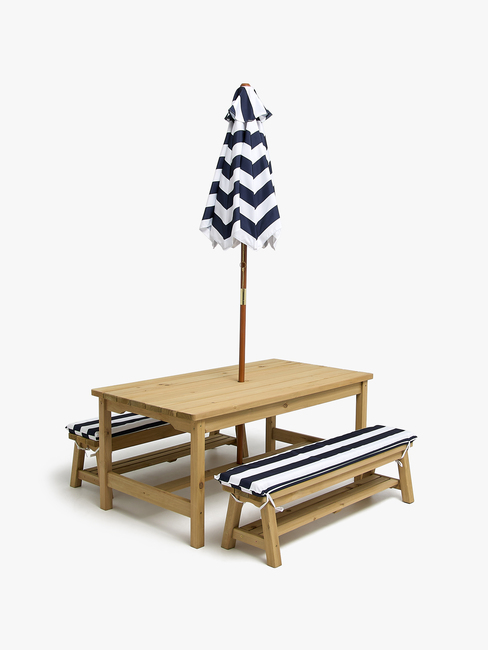 Woodlii Piknikpöytä Setti + Penkit, Nature