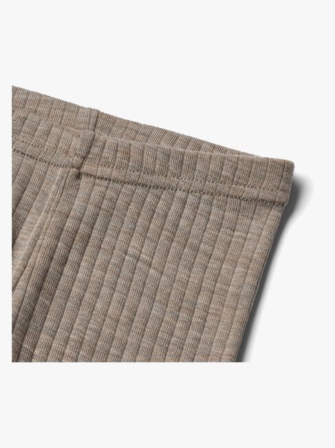 Wheat Agi Leggingsit Merinovilla, Khaki Melange