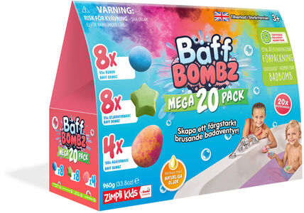 Zimpli Kids Baff Bombz Kylpypommit Mega Pack