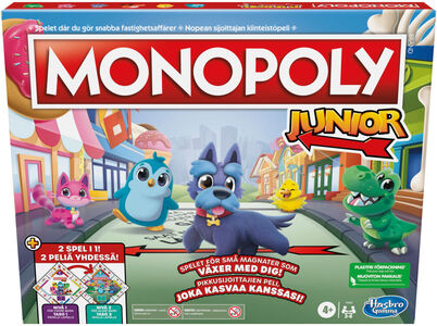 Monopoly Junior 2 Peliä Yhdessä