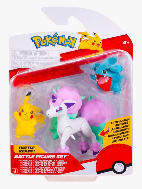 Pokémon Battle Figuurisetti Pikachu, Gible & Ponyta 3-pack