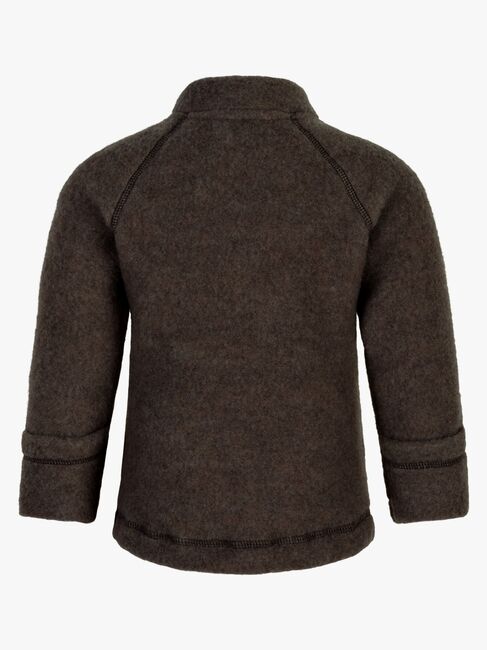 Mikk-Line Vauvan Fleecetakki Merinovilla, Dark Brown Melange