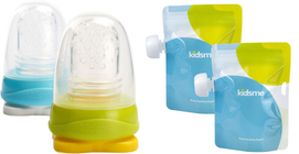 Kidsme Reuseable Food Pouch Annospussit, 8x180ml + Adapteri
