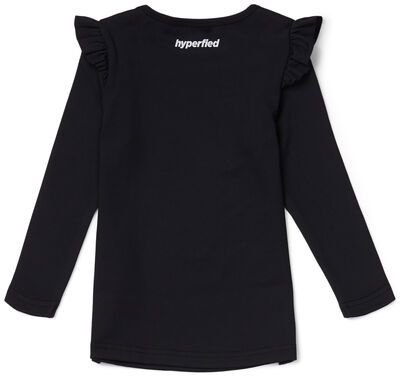 Hyperfied Frill Sleeve Top, Anthracite
