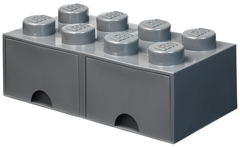 LEGO Säilytyslaatikko Vetolaatikoilla 8, Dark Grey