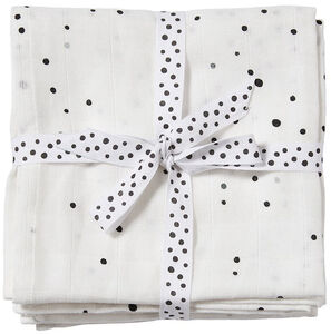 Done By Deer Musliiniliinat Dreamy Dots 2-pack, White