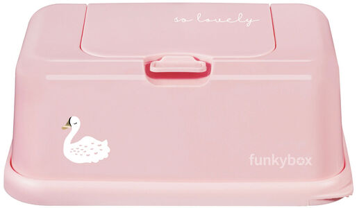 Funkybox Säilytysrasia Kosteuspyyhkeille Swan, Pink 