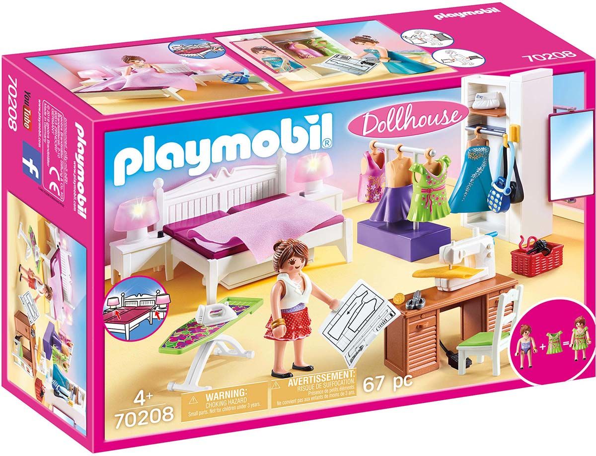 Playmobil 70208 Dollhouse Makuuhuone Ompelunurkkauksella