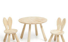 Minitude Nordic Usva Pöytä + Tuolit, Pupu