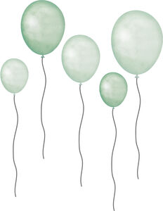 That's Mine Sisustustarra Balloons 5-Pack, Vihreä