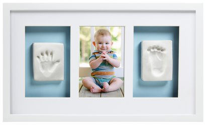 Pearhead Babyprints Deluxe Valokuvakehykset Tripla, Valkoinen