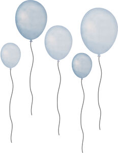 That's Mine Sisustustarra Balloons 5-Pack, Sininen