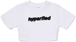 Hyperfied Running Short Sleeve Logo Sweatshirt, Snow White
