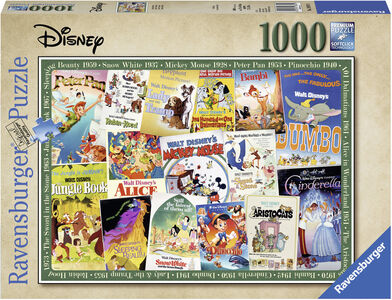 Ravensburger Pussel Disney Vintage Film 1000