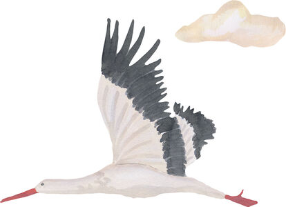 That's Mine Sisustustarra Stork Small, White