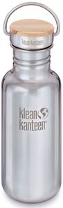 Klean Kanteen Reflect Baboo Cap Juomapullo + Bambukansi 532 ml, Mirrored Stainless