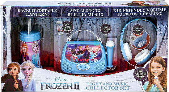 Disney Frozen 2 Lahjasetti: Karaokelaite, Kuulokkeet & Yövalo