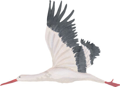 That's Mine Sisustustarra Stork Large, White