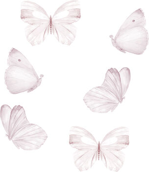 That's Mine Sisustustarra Butterfly 6-pack, White