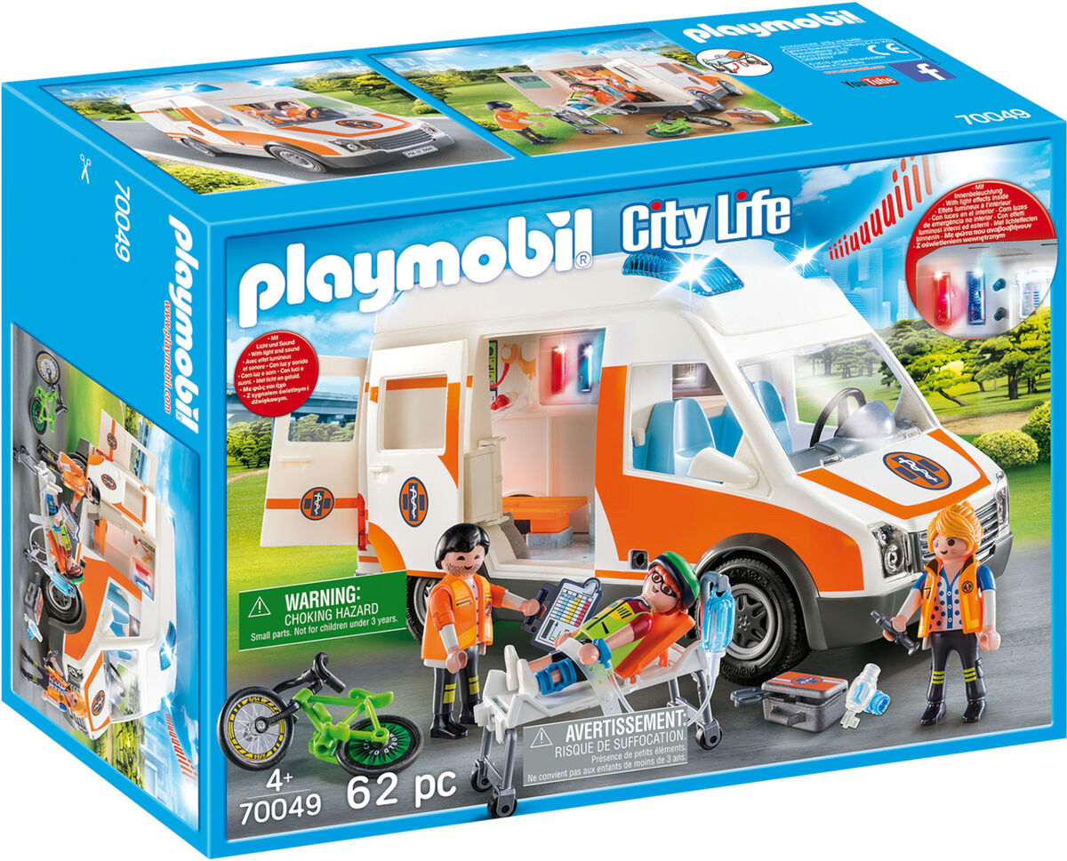 Playmobil 70049 City Life Ambulanssi Vilkkuvilla Valoilla