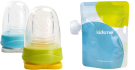 Kidsme Reuseable Food Pouch Annospussit, 4x180ml + Adapteri