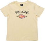 Rip Curl Neon Slant And Donut T-Paita, Pale Yellow 